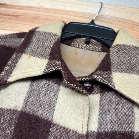 Vintage Weather Master Jacket Women Large Brown Wool Minnesota Woolen Co 50s 60s - Picture 5 of 16
